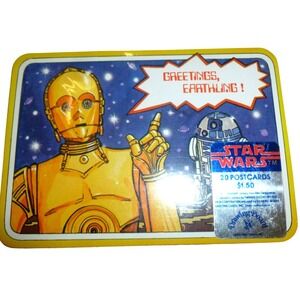 VINTAGE 1977 Star Wars Postcards SEALED Pack of 20 Drawing Board C-3PO R2-D2
